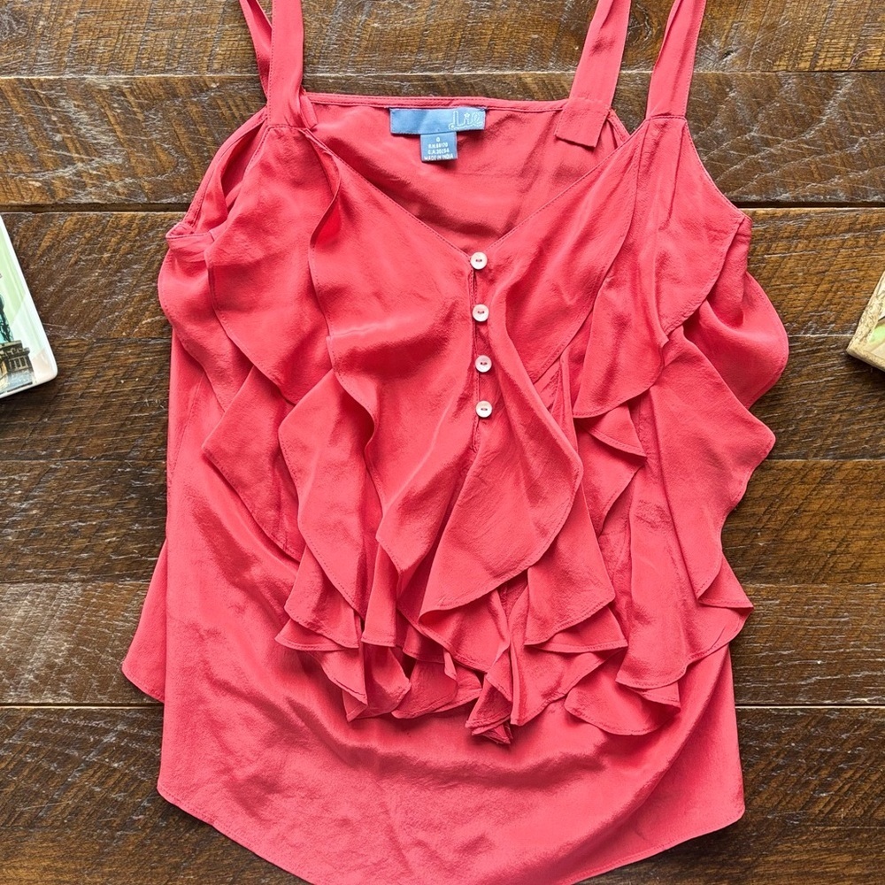 Red Ruffled Camisole - Picture 4 of 7